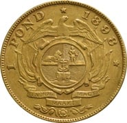 1898 1 Pond Gold Coin South Africa