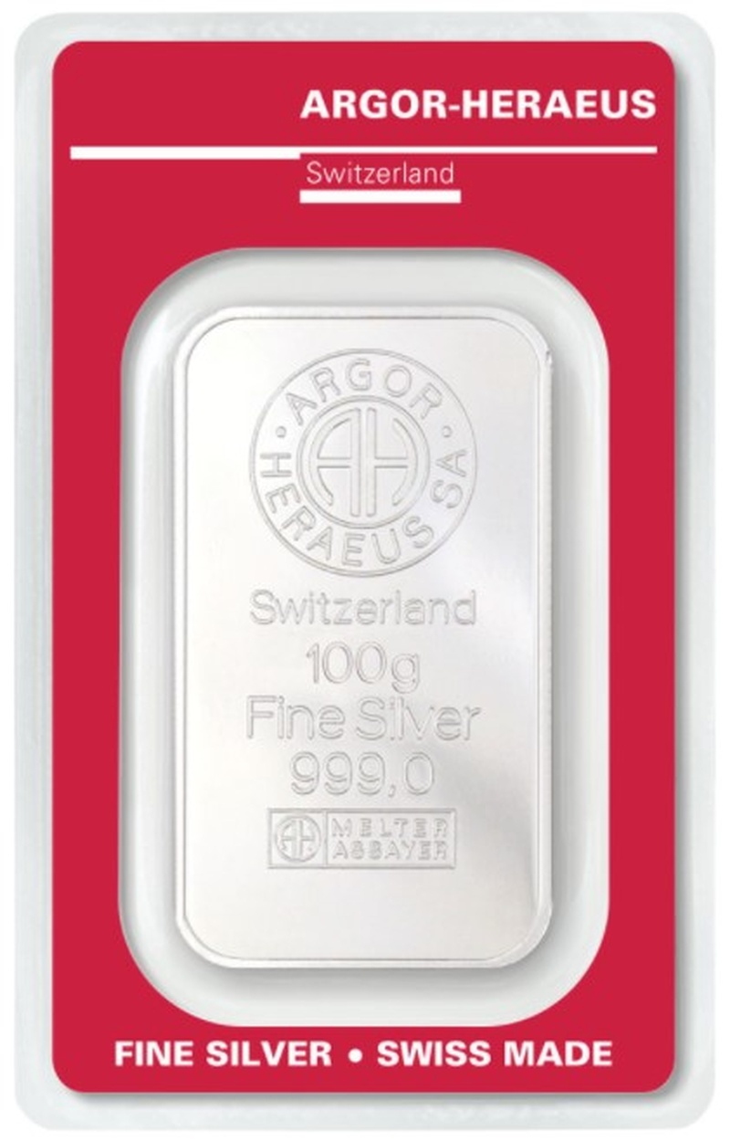 Argor-Heraeus 100 Gram Silver Bar