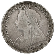 1896 Silver Crown Coin Queen Victoria 