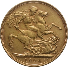1904 Gold Sovereign Coin Edward VII Perth