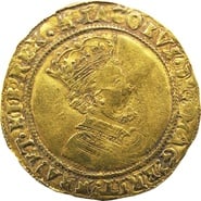Gold Half Unite Coin James I Fine