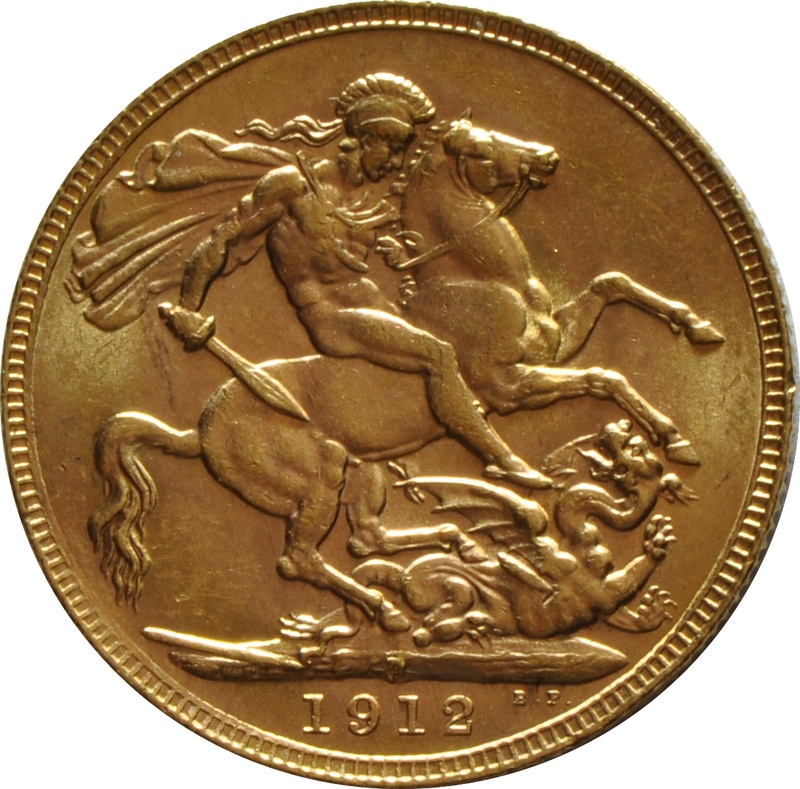 1912 Gold Sovereign Coin George V Perth
