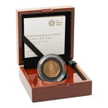 2019 Peter Rabbit Fifty Pence 50p Proof Gold Coin Boxed