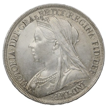 1894 Silver Crown Coin Queen Victoria LVII