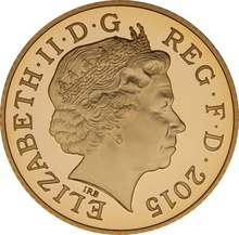 2015 Gold Proof 10p Ten Pence Piece - Royal Shield Fourth Portrait