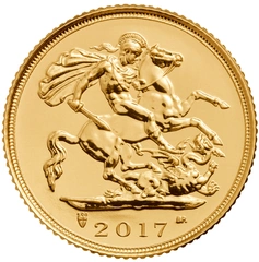 2017 Gold Half Sovereign Elizabeth II Fifth Head