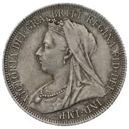 1899 Silver Shilling Coin Victoria