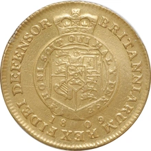 1809 Gold Half Guinea Coin George III Very Fine
