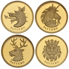 Proof Gold £1 Pound Coin Pattern