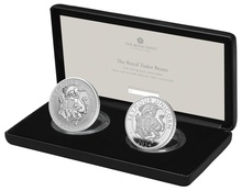 2024 Seymour Unicorn Silver Coin Tudor Beasts Proof 2 Coin Set Boxed