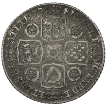 1741 Silver Sixpence Coin George II Milled