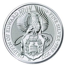 2017 2oz Griffin of Edward III Silver Coin Queen's Beasts