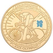 2011 Proof Gold £5 Coin Quintuple Sovereign Countdown to London Olympics Cycling