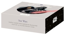 2023 1oz Darth Vader & Emperor Palpatine Star Wars Proof Silver Coin Boxed