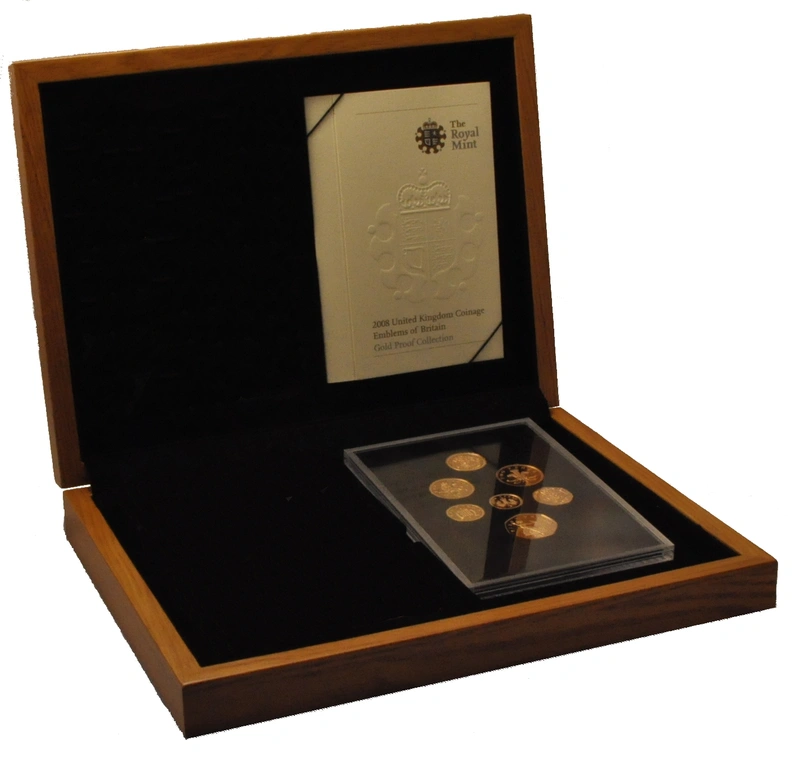 2008 UK Coinage Emblems Gold Proof Collection Boxed