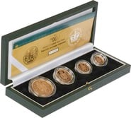 2002 Gold Proof Sovereign Four Coin Set Boxed