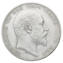 1902 Proof Silver Half Crown Coin Edward VII Matt