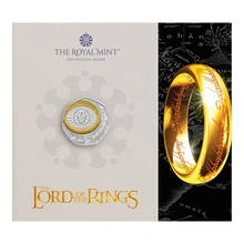 2026 50p Eye of Sauron - 25th anniversary of The Lord of the Rings Proof Silver Coin Boxed