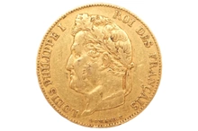 1843 20 French Francs - Louis-Philippe Laureate Head - A