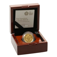 2018 1/4oz Four Generations of Royalty Proof Gold Coin Boxed