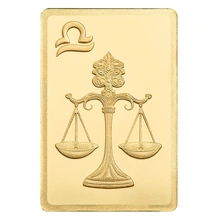 0.5g Gold Bar PAMP Zodiac Libra Minted