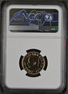 2022 Gold Sovereign Coin Elizabeth II Memorial NGC MS70