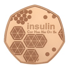 2021 Proof 50p Gold Coin 100 Years of Insulin Innovation in Science Boxed