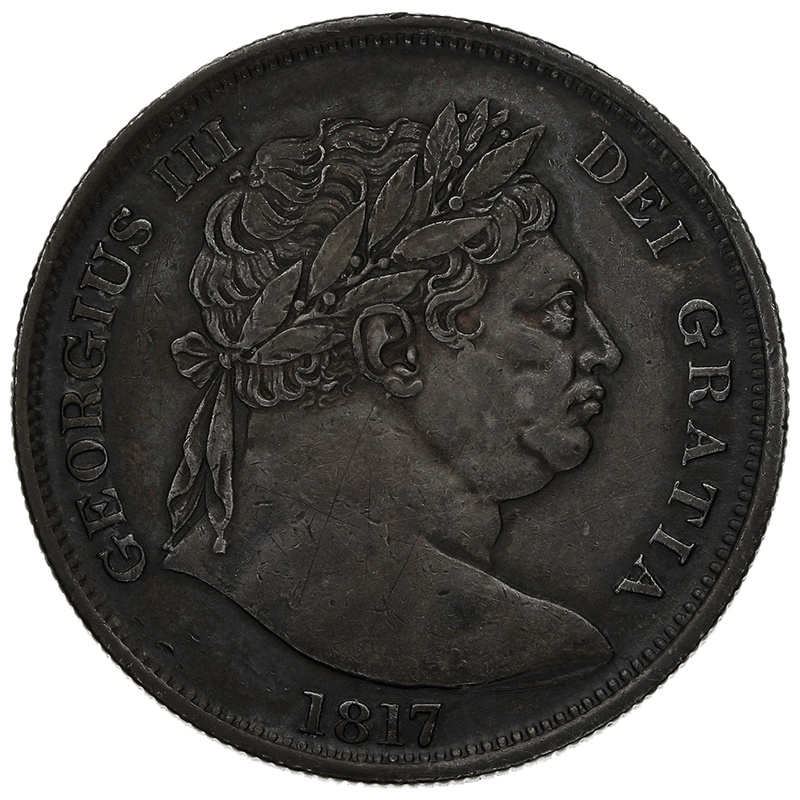 1817 George III  Silver Half Crown