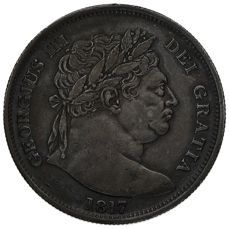 1817 Silver Half Crown Coin George III 