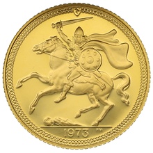 1973 Proof Isle of Man Gold Half Sovereign Elizabeth II Decimal