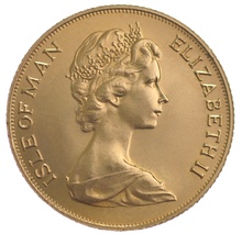1974 Isle of Man Gold Half Sovereign Elizabeth II Decimal Head
