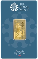 NEW 20g Gold Britannia Minted Bar