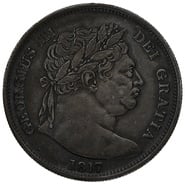 1817 Silver Half Crown Coin George III 