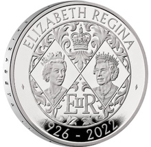 2022 Platinum Piedfort £5 Proof Crown Her Majesty Queen Elizabeth II Memorial Boxed