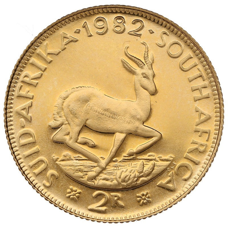 1982 R2 Gold Coin 2 Rand South Africa