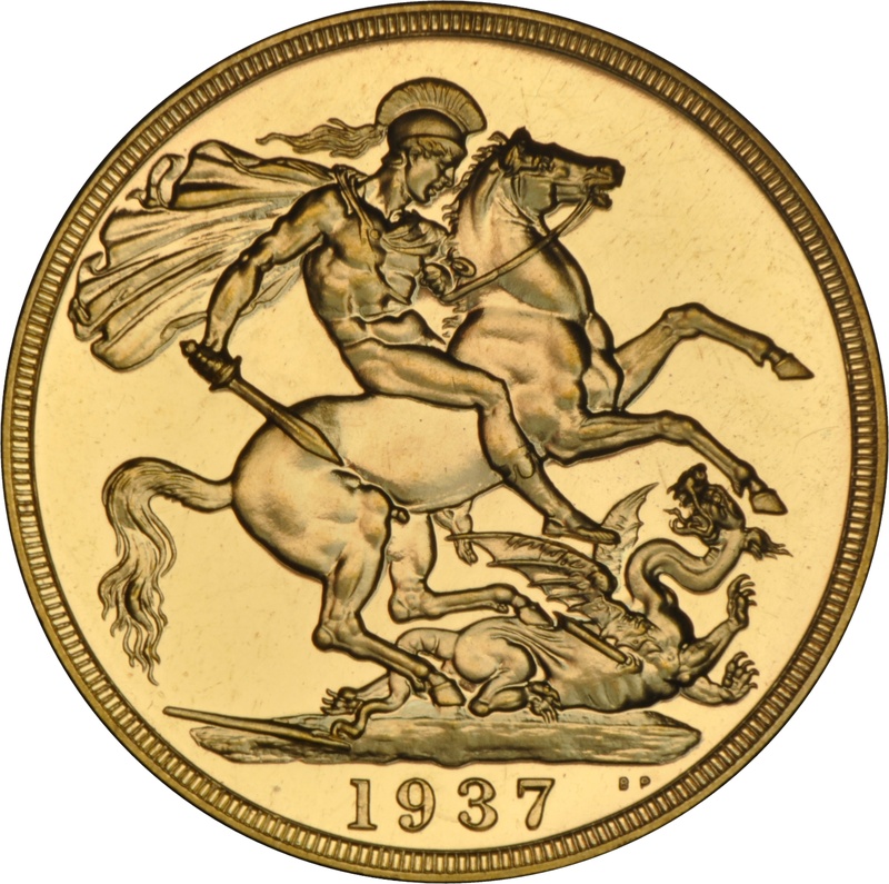 1937 Proof £2 Coin Gold Double Sovereign George VI NGC PF64