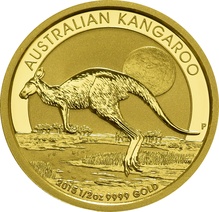 2015 1/2oz Australian Kangaroo Gold Nugget Coin