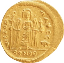 602-610 Gold Solidus Coin Phocas Constantinople