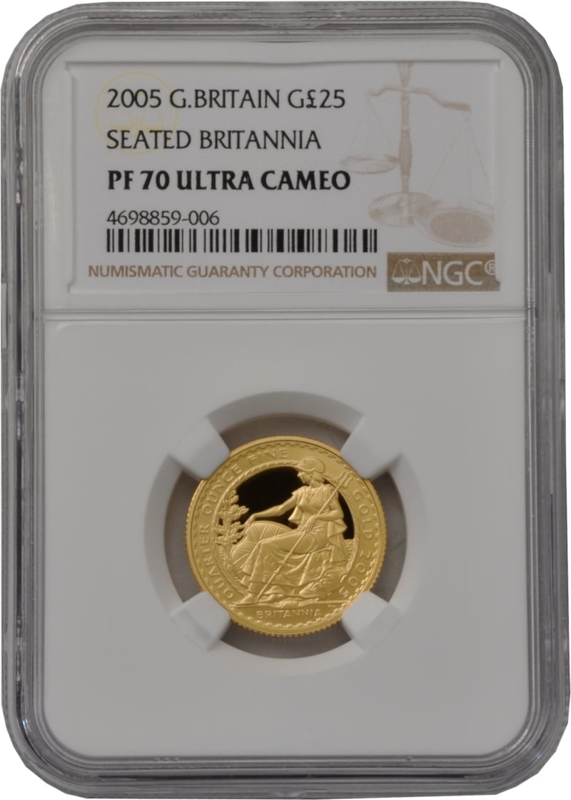 2005 Proof 1/4oz Gold Britannia Coin NGC PF70