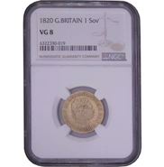 1820 Gold Sovereign George III NGC VG8