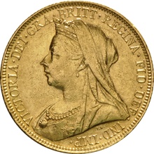 1897 Gold Sovereign Coin Queen Victoria Old Head Sydney