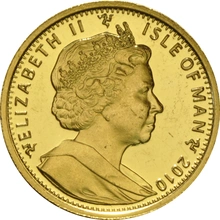 2010 Piedfort 1/4 (1/2oz) Isle of Man Angel Gold Coin