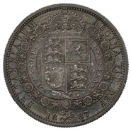1887 Victoria Silver Half Crown