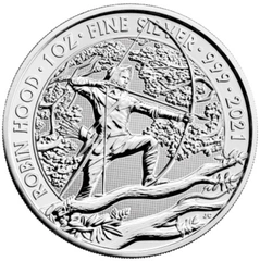 2021 Robin Hood Silver Coin Myths & Legends 1oz