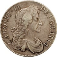 1680 Silver Crown Coin Charles II