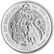 2022 Lion of England Platinum Coin Tudor Beasts 1oz