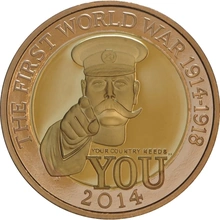 2014 Proof £2 Gold Coin 100th Anniversary WWI Outbreak Boxed