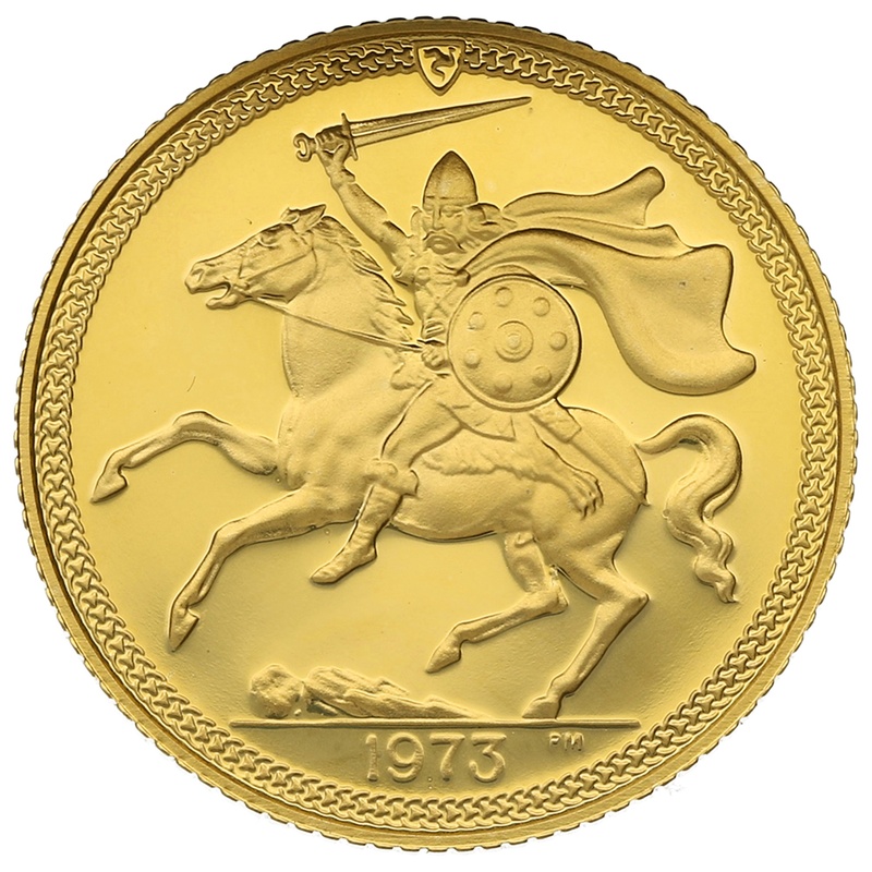 1973 Proof Isle of Man Gold Half Sovereign Elizabeth II Decimal