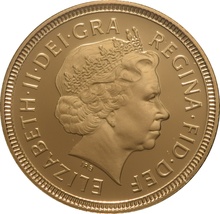 2001 Proof Gold Half Sovereign Elizabeth II Fourth Head