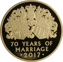 2017 Platinum Wedding Anniversary 5oz Proof Gold £10 Coin Boxed